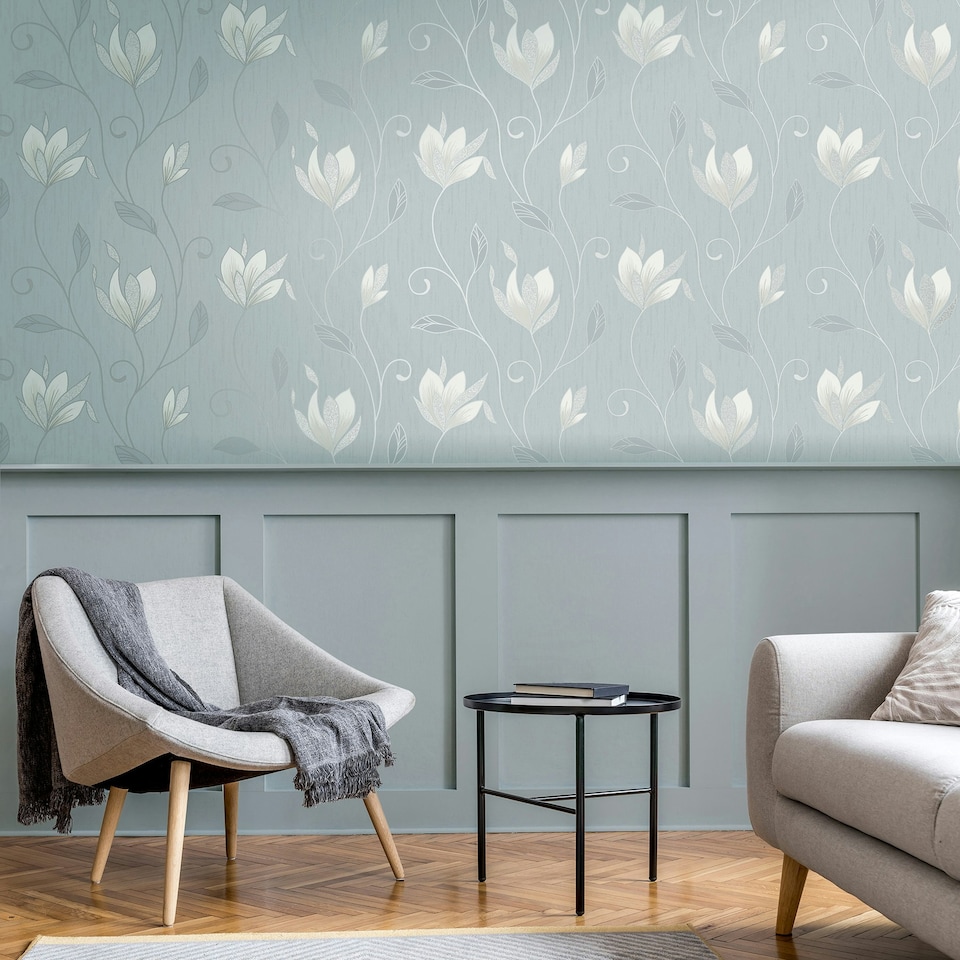 image 1 of Crown Synergy Floral Blue/Grey, M1740 Multi