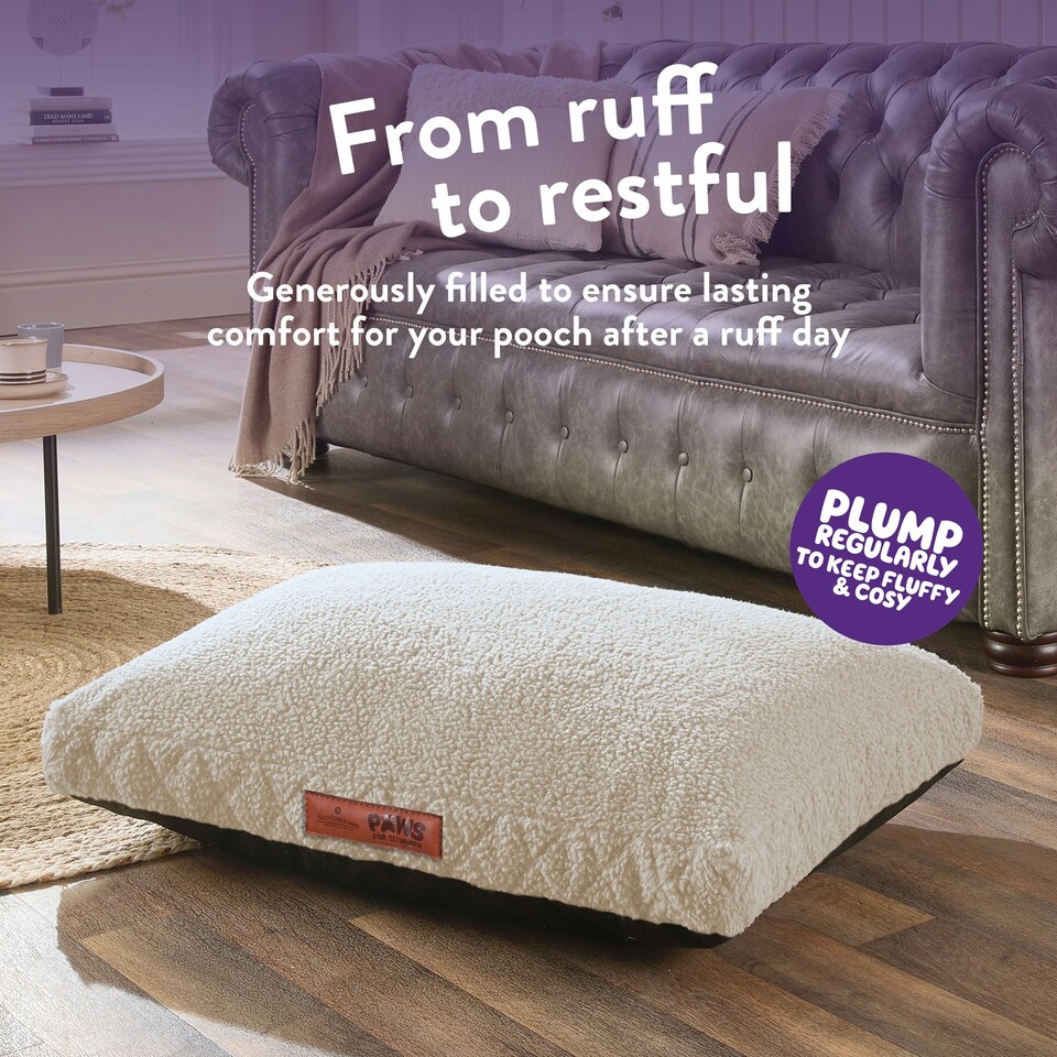 image 1 of Paws for Slumber Sherpa Pet Bed, Large