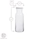 image 3 of LAV Fonte Optic Glass Carafe - 1.2L - White Lid