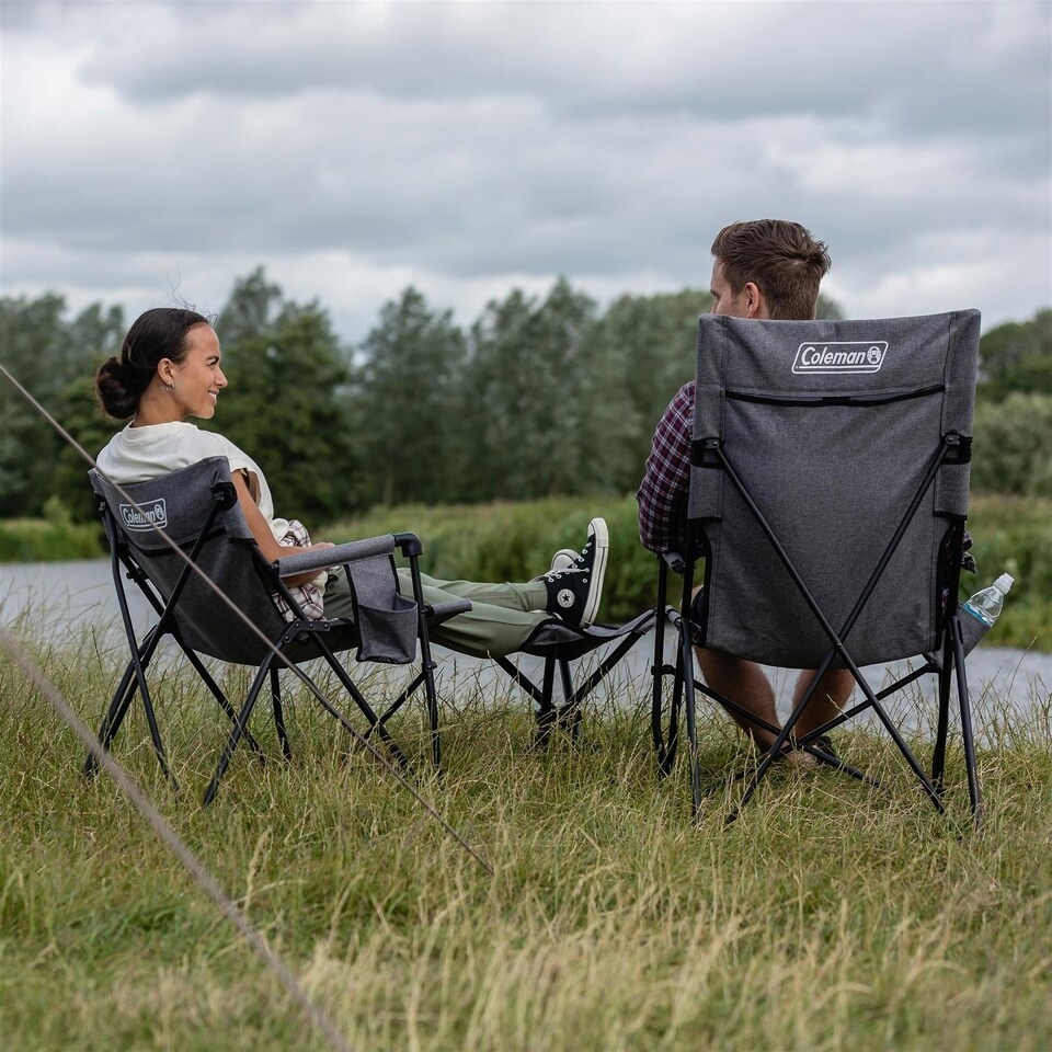 image 1 of Coleman Forester Sling Chair with Drinks Holder - Black N/A