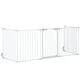 image 1 of PawHut Pet Safety Gate 5 Panels Playpen Metal Fence w/ Walk Through Door - White