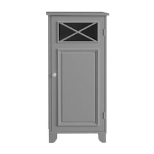 Teamson Home Dawson Contemporary Wooden Narrow Floor Storage Cabinet with Door, Gray