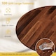 image 8 of COSTWAY Kitchen Dining Table Round Wooden Dining Table W/Curved Trestle Legs 4-person