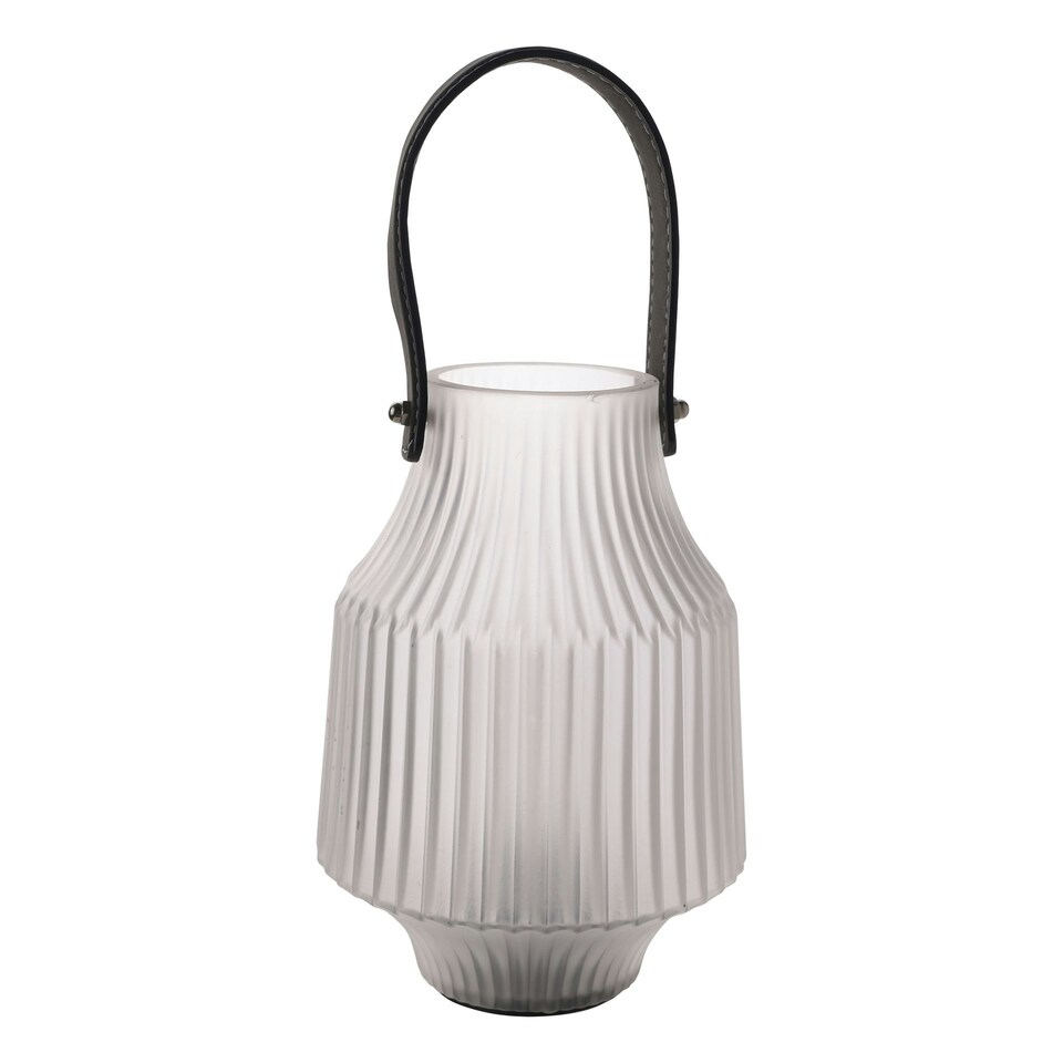image 1 of Hestia Battery Operated Portable Lantern Frosted White