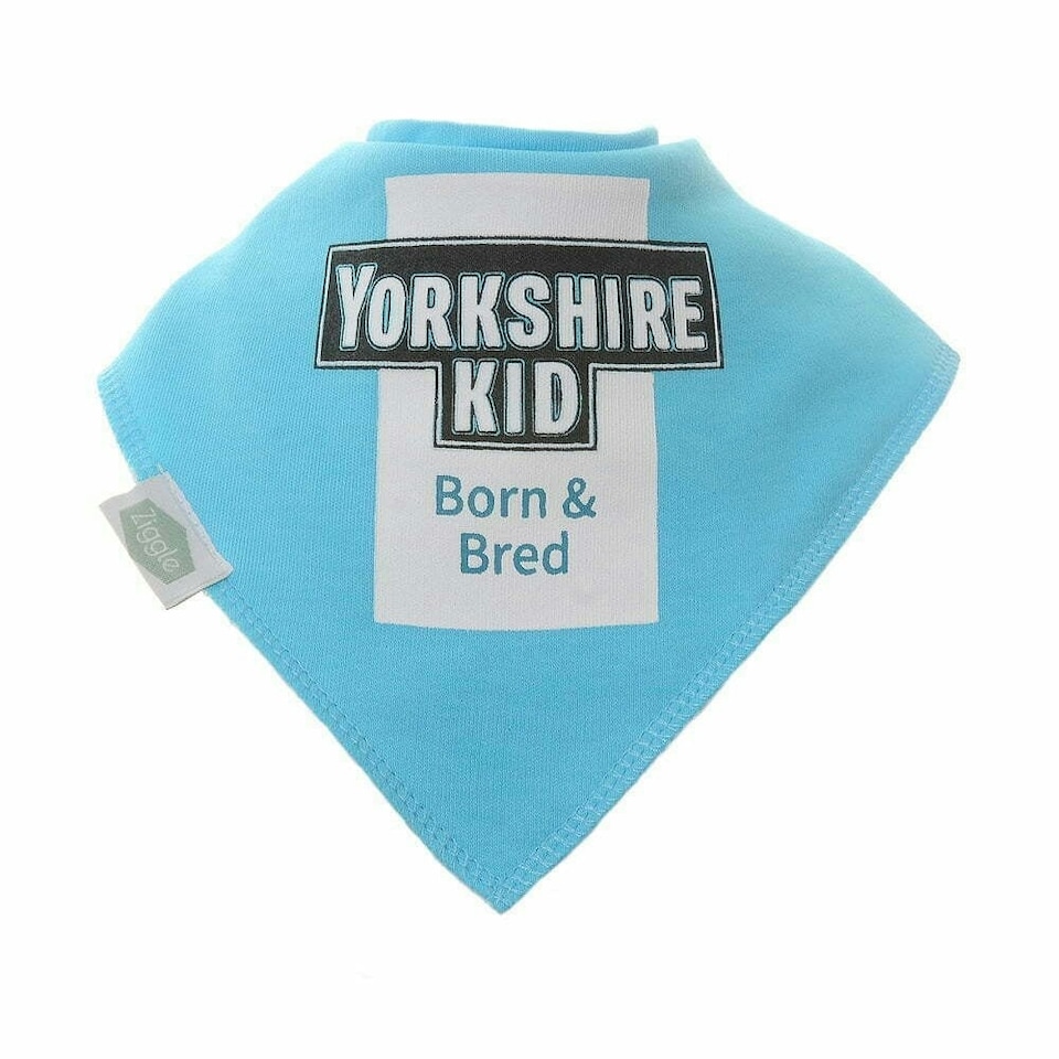 image 1 of Ziggle Baby Dribble Bib Yorkshire Kid | Blue | One Size | 1