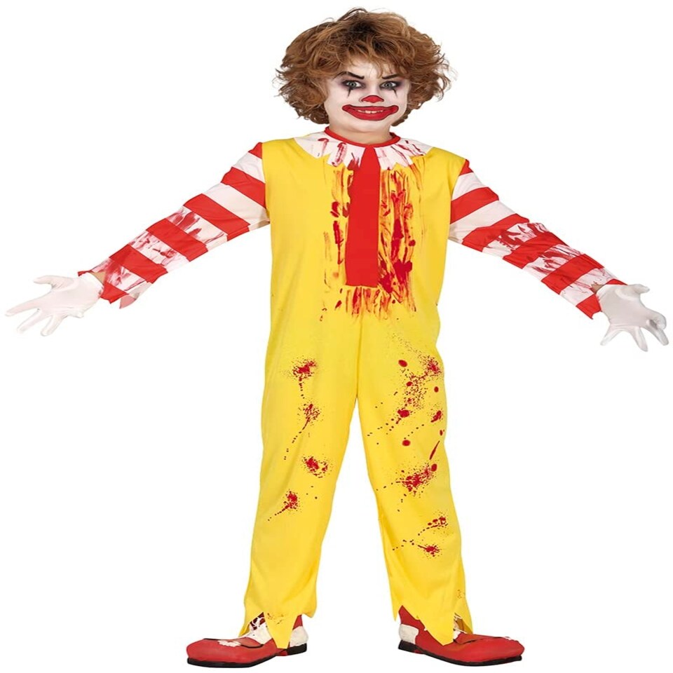 image 1 of Fancy Dress Child Burger Clown Costume - 3-4 Years