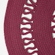 image 3 of Homescapes Plum Crochet Braided Rug - 70cm Round | Purple | Plum