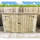 image 3 of 8 x 3 Pressure Treated Tongue And Groove Bike Store With Double Doors (8' x 3' / 8ft x 3ft) (8x3)