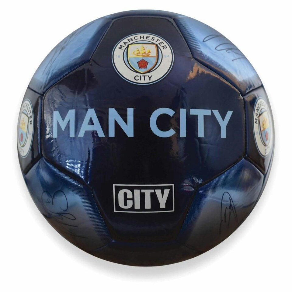 image 1 of Team Merchandise 26 Panel Signature Football - Team Merchandise - Man City - 5 - MC08886 Blue