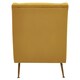 image 4 of Interiors by Premier Yellow Velvet Armchair for Lounge, Angular Gold Leg Chair with Velvet Upholstery for Living Room, Home