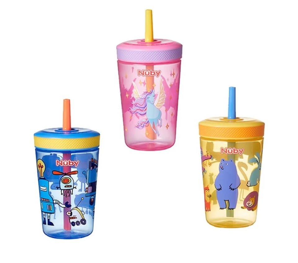 image 1 of Nuby Baby Toddler Sip It Swirler Straw Drinking Training Cup 14oz 18m+