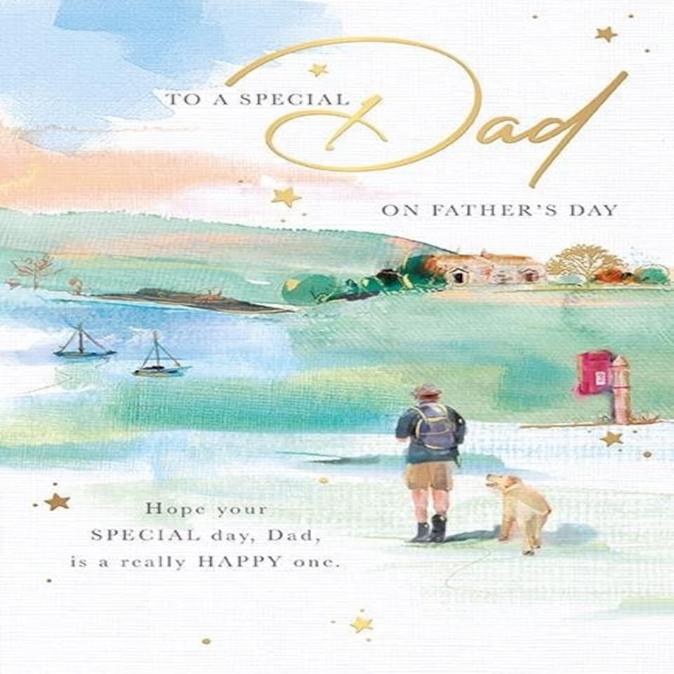Words 'n' Wishes Father's Day Card for Dad, Sentimental Card for Father's Day, 23.5 x 16.5 cm,