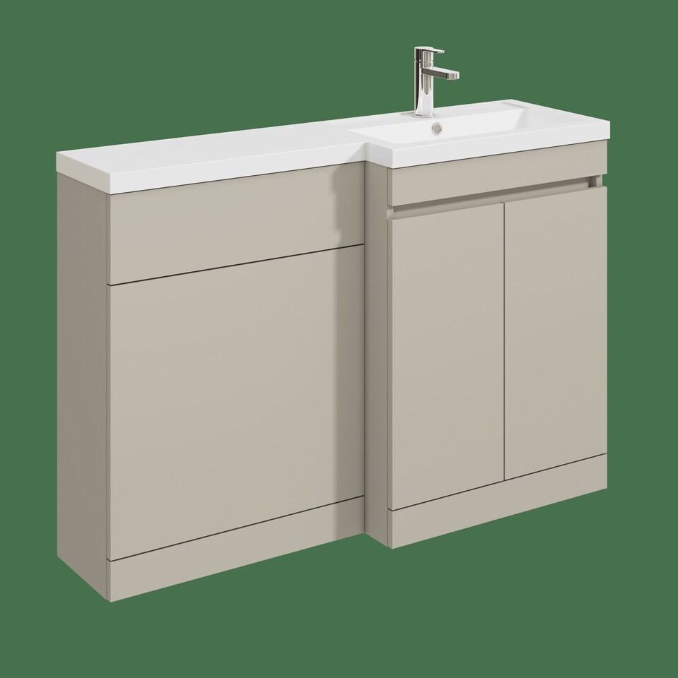 image 1 of Balterley Floor Standing Compact Unit with Right Hand Polymarble Basin