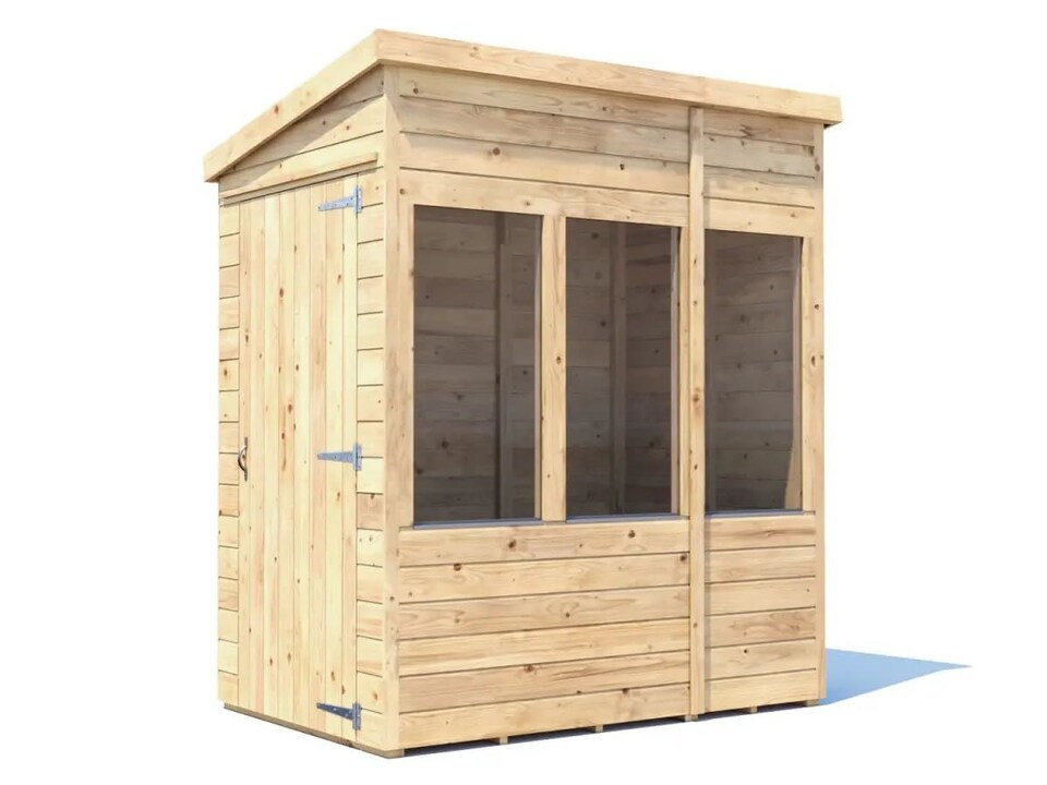 image 1 of Dunster House Potting Shed Pent Roof W4' x D6' (W1.2 x D1.8m) Superfelt, Overlord Modular