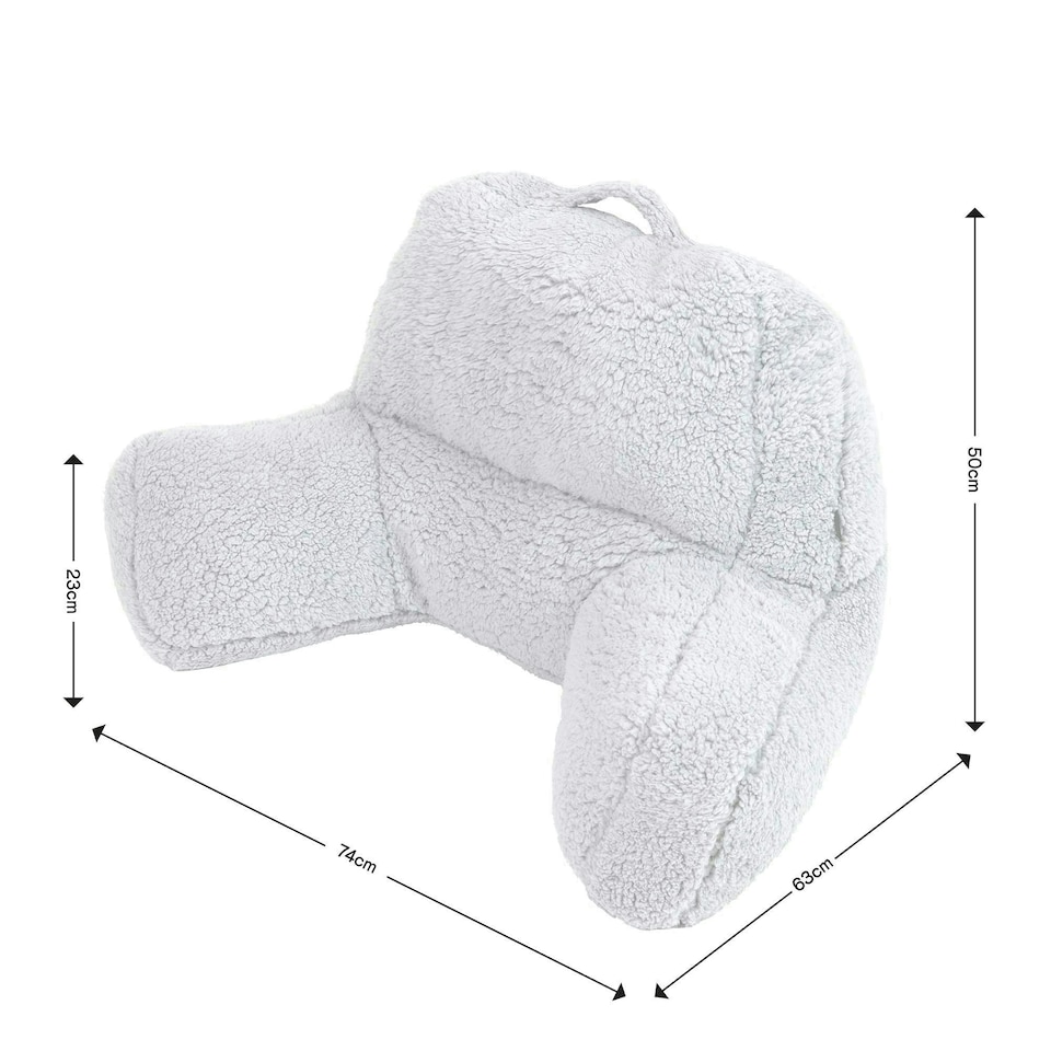 image 1 of icon Teddy Bear Cuddle Cushion Grey Reading Support Pillow Grey | One Size