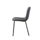 image 3 of Set of 6 Teddy Faux Fur Stitched Design Dining Chairs Dark Grey Bella by MCC