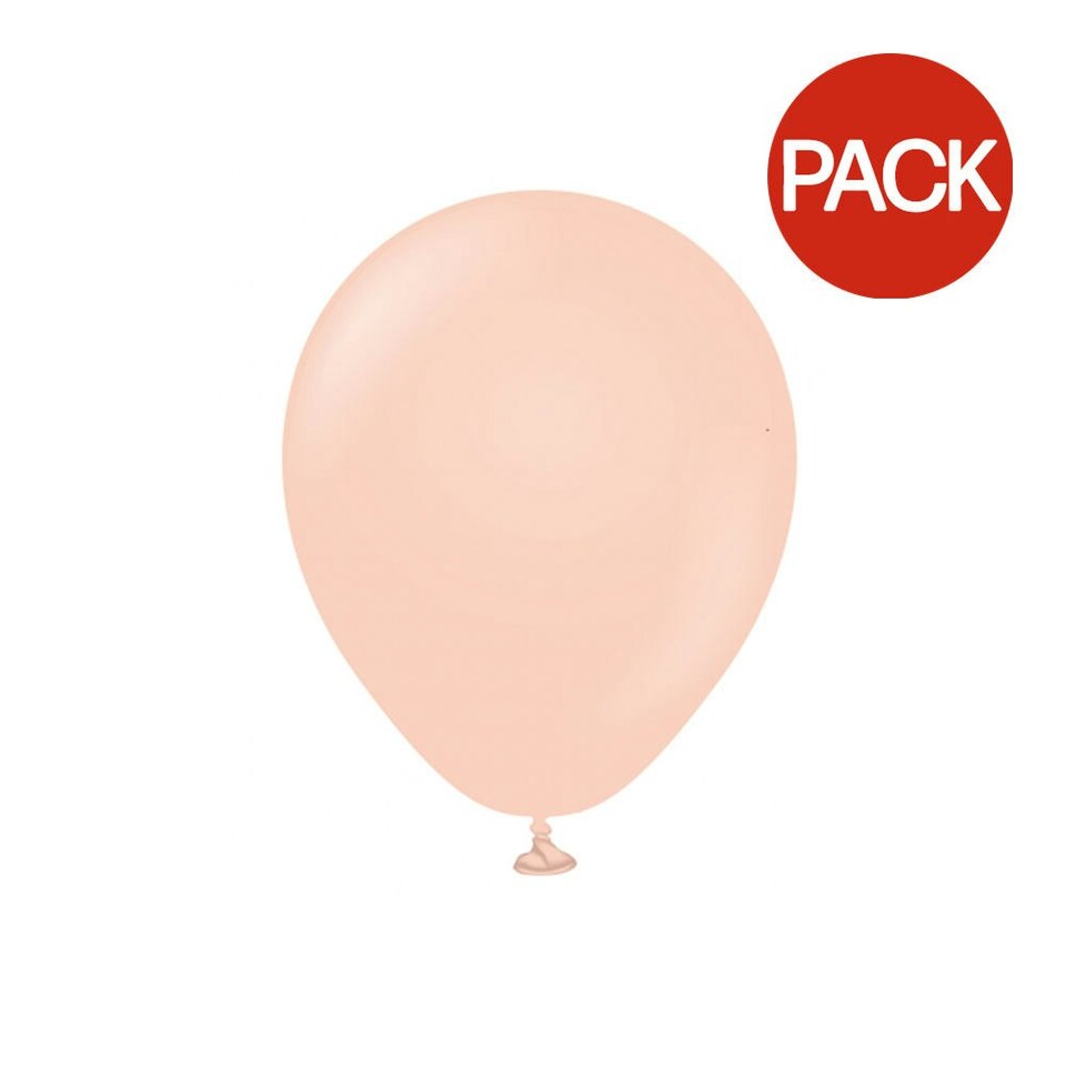 Kalisan Latex Plain Balloon (Pack of 100) - Salmon - One Size