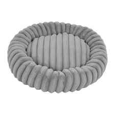 Living and Home 6 Colour Soft Donut Pet Bed for Cats & Dogs,Warm & Cosy Retreat | Grey | M