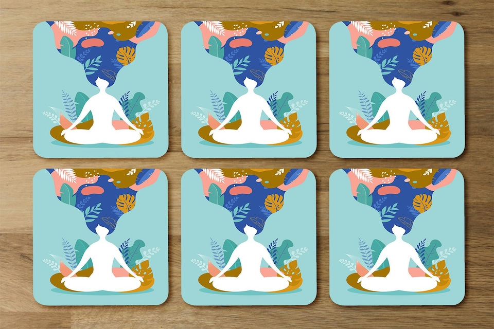 image 1 of mindfulness, meditation and yoga (Placemat & Coaster Set)
