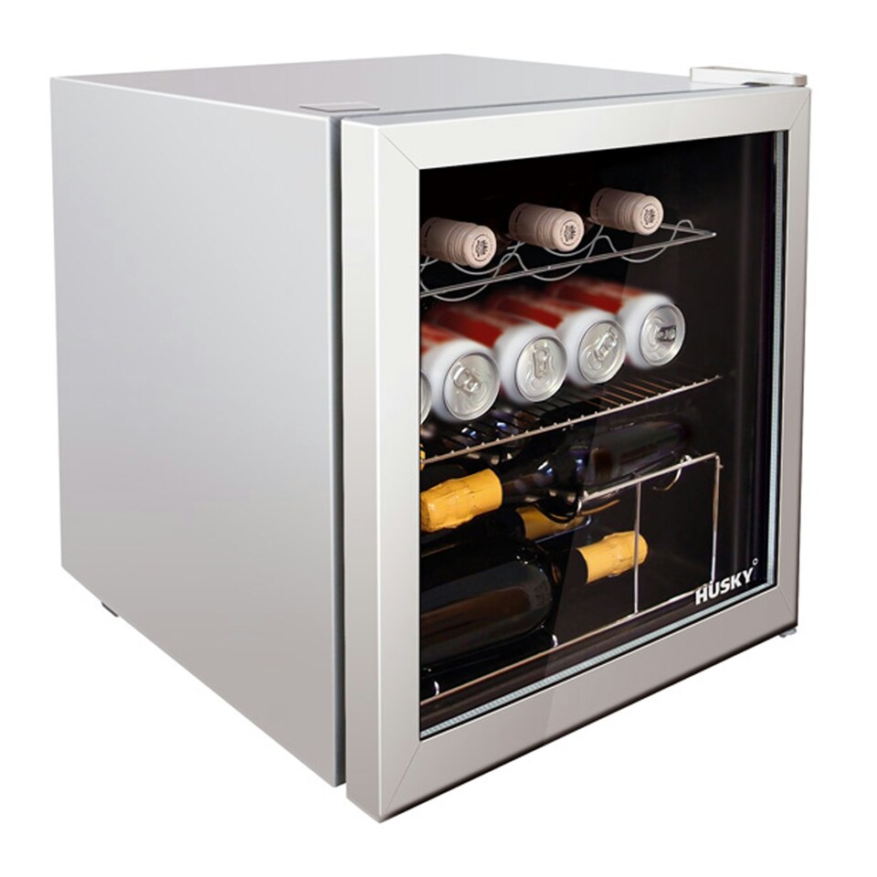 image 1 of Husky Mini Fridge Drinks Cooler - Silver