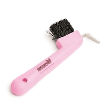 Roma Deluxe Horse Hoof Pick & Brush - Pink - One Size