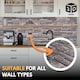image 4 of NOVECRAFTO 3D Slim Stone Wall Panels – 6 PVC Sheets, Covers 2.76 sqm (29.76 sq ft), 96x48cm Each – Grey Slim Brick Effect Cladding, Moisture Resistant