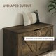 image 6 of HOMCOM Storage Trunk for Living Room, with Safety Hinges, 80cm, Rustic Brown Brown