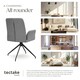 image 7 of Swivel Chair Daya - upholstered, robust fabric, 55.5 x 58 x 87 cm - Set of 6 Grey | Anthracite