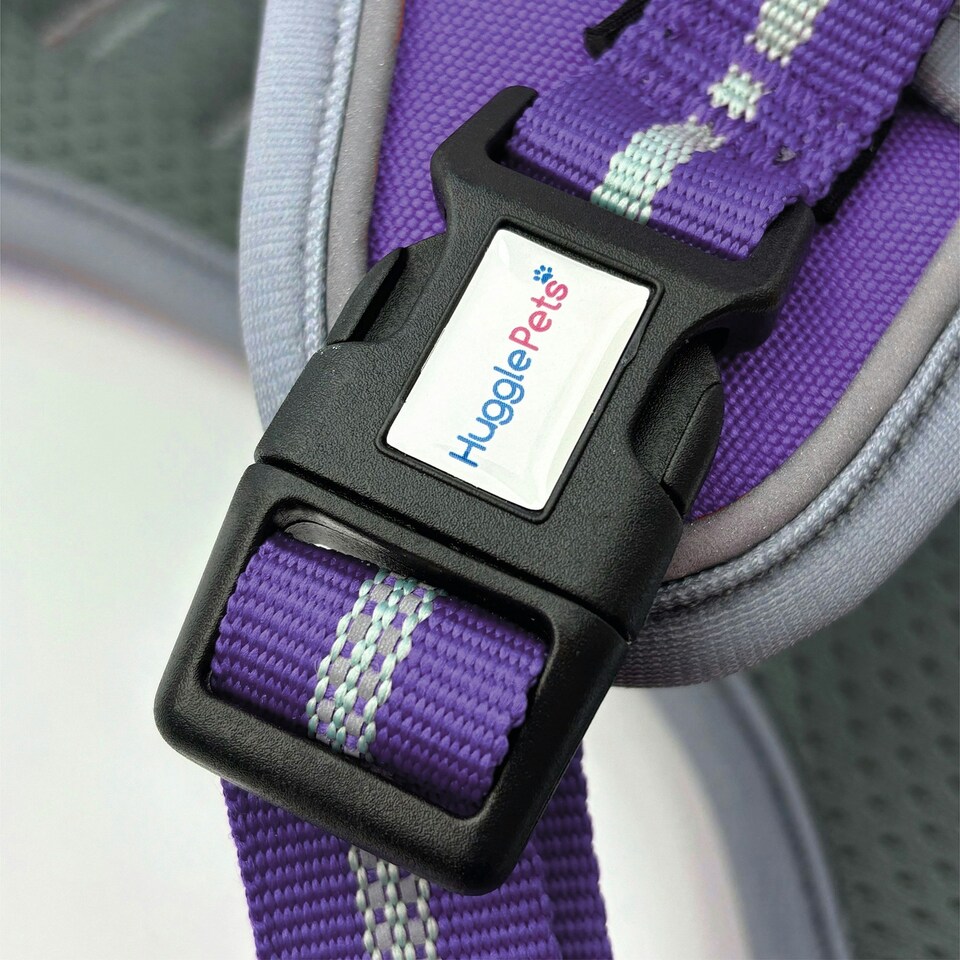 image 1 of HugglePets Activity & Travel Dog Harness Purple | L