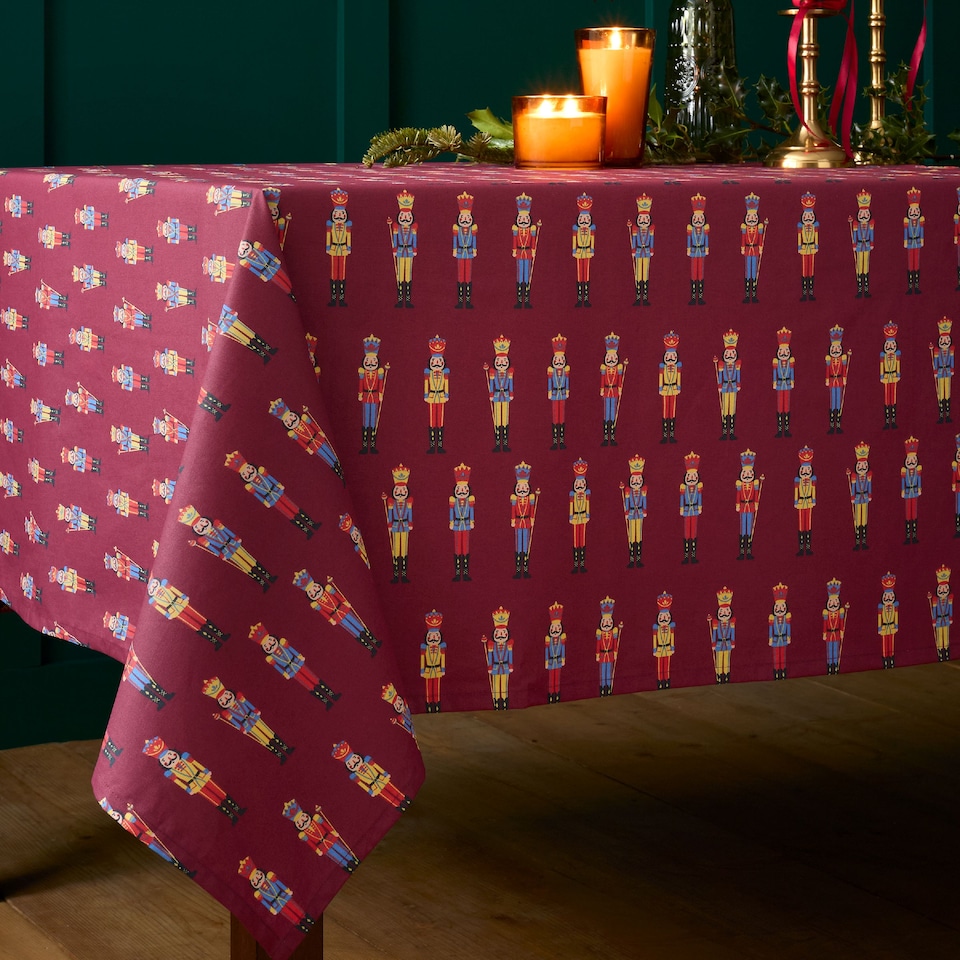 image 1 of Catherine Lansfield Christmas Nutcracker Cotton Table Cloth