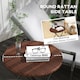 image 3 of Outsunny Foldable Outdoor Coffee Table, Metal Frame Rattan Side Table, Brown