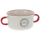 image 6 of Christmas Soup Mugs Jumbo Stoneware Two Handle Festive Xmas Bowls | Multi | Set of 4