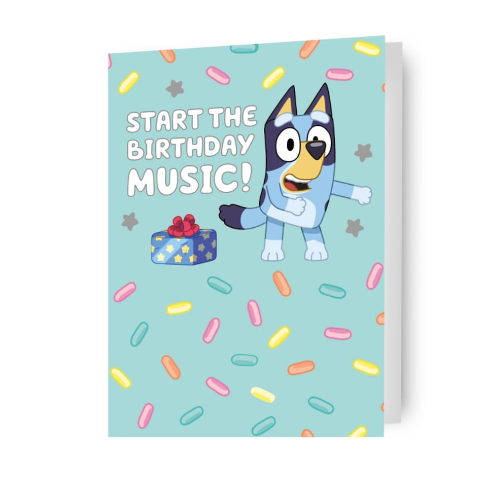 image 1 of Bluey 'Birthday Music!' Birthday Card