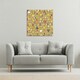 image 2 of Yellow Geometric Triangles (Canvas Print) 90 x 90 x 4cm