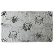 Sketch of Scarab Beetle, May bug, Bee and Dragonfly (Kitchen Towel)