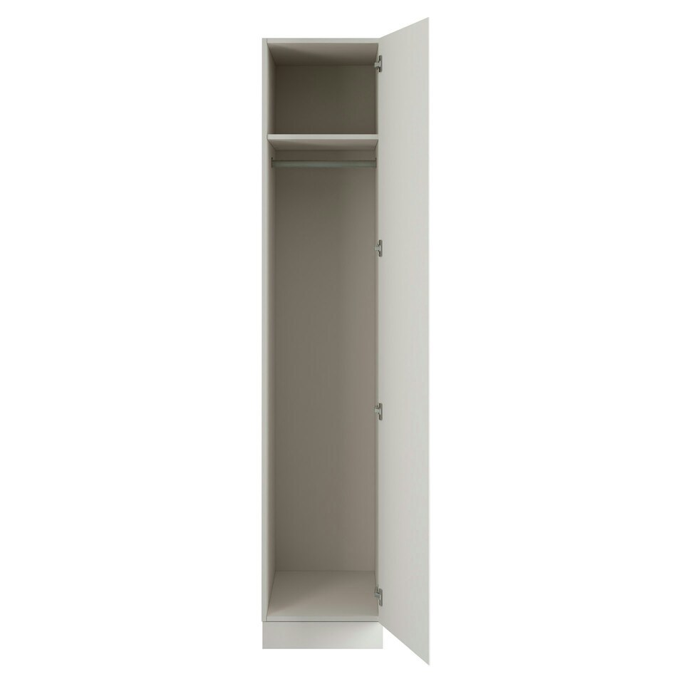 image 1 of J-Pull Handleless White Single Wardrobe with Single Rail White