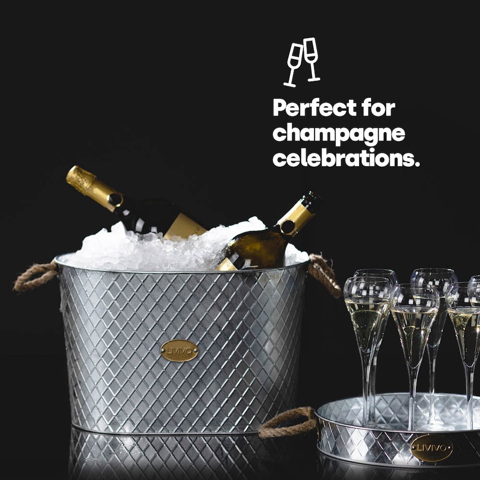 image 1 of Polished Steel Ice Bucket