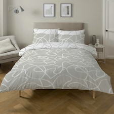 Copenhagen Home Pablo Stone Reversible Duvet Cover and Pillowcase Set - Single