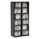 image 1 of HOMCOM Set of 2 CD Storage Units with Adjustable Shelves Black