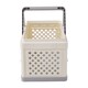 image 4 of Living and Home Collapsible Laundry Basket Hamper, 39cm W | White | M