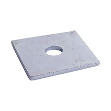 Timco - Square Plate Washers - Zinc (Size M10 x 50 x 50 x 3 - 2 Pieces)