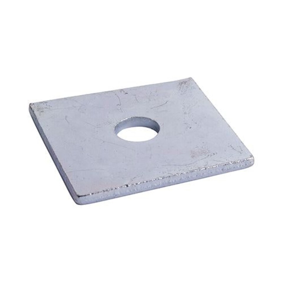 Timco - Square Plate Washers - Zinc (Size M10 x 50 x 50 x 3 - 2 Pieces)