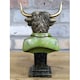 image 4 of Gifts Direct 2 U Gold Highland Cow Bust Ornament Gold