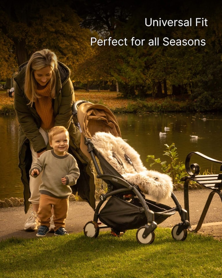 image 1 of Naturally Sheepskins Baby Deluxe Sheepskin Pram liner