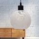 image 4 of Confetti - Glass Globe with Black Pendant Fitting