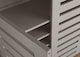 image 6 of Oslo 3 Door Wooden Shoe Storage Cabinet Rack Stand Cupboard Slatted Doors | Grey