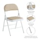 image 2 of Set of 2 Folding Dining Chairs Metal Frame Padded Seats