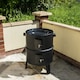 image 4 of KCT Upright BBQ Smoker Charcoal Barbecue Outdoor Garden Barbeque Grill Large 3 in 1 Tier for Meat Fish Food Vertical Cooking