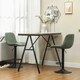 image 2 of HOMCOM Bar Stools Set of 2, Modern Armless Bar Chairs Green
