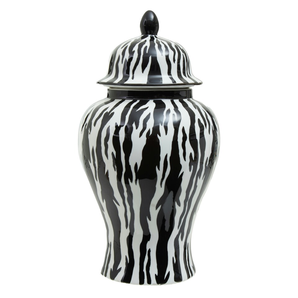 image 1 of Interiors by Premier Small Ceramic Jar Black